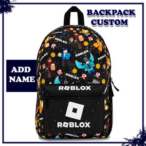 Personalized Roblox Backpack, Custom Backpack, School Backpack, Boys Backpack, Gamer Gift, Birthday Gift Kids, Gamer School Bag, Custom Name