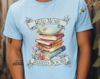 Lesen Sie weiter Banned Books Shirt lesen Aktivismus Geschenk Bibliothekar Tshirt Literatur Lehrer Buch Ban Shirt Banned Book Club Freiheit zu lesen Tee