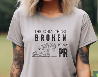 Woman Track and Field Shirt Girls Cross Country Tshirt Personal Record Gift for Marathon Runner Motivating Shirt Powerful Runner Shirt Gift