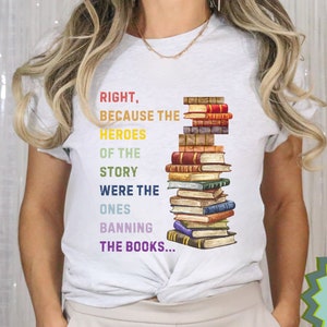 Verbotene Bücher Shirt Bibliothekar Geschenk Lehrer Buch Liebhaber Geschenk Lesen Aktivist Soziale Gerechtigkeit Tshirt Anti Buch Ban Freiheit zu lesen Shirt Tee