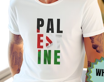 Palestine Flag Shirt #freepalestine Palestine Ally Social Justice Tshirt for Peaceful Protest Support Palestinians Free Palestine Solidarity
