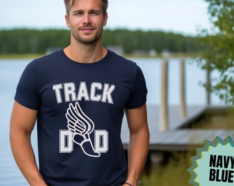 Koszulka dla taty z nadrukiem Track and Field Prezent dla taty biegacza Klasyczna koszulka z nadrukiem Track dla taty Prezent dla taty z nadrukiem Track & Field na Dzień Ojca Koszulka z nadrukiem dla taty