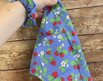 Strawberry Fields Dog Bandana and Matching Scrunchie - Match your Pet Set -