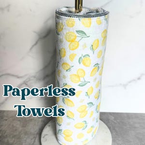Paperless Towels – Reusable Cotton Flannel Towels (Set of 12) - Leaves and Lemons