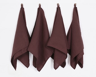 Linen Kitchen Towels (Set of 4) - 14 x 28 Inch Kitchen Linen Dish and Hand Towels 100% Pure French Flax