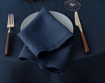Linen Napkins Set, 20'' x 20'' Soft, Eco-Friendly Cloth Napkins Perfect for Dinner, Wedding & More