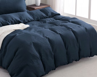 Linen Duvet Cover Washed Soft Bedding Linens - Breathable Durable 100% Linen