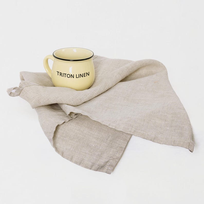 French Linen Tea Towels Set of 4 | Pure Linen Dish Towels | Stonewashed Soft Kitchen Hand Towels 14x28 Inch image 7