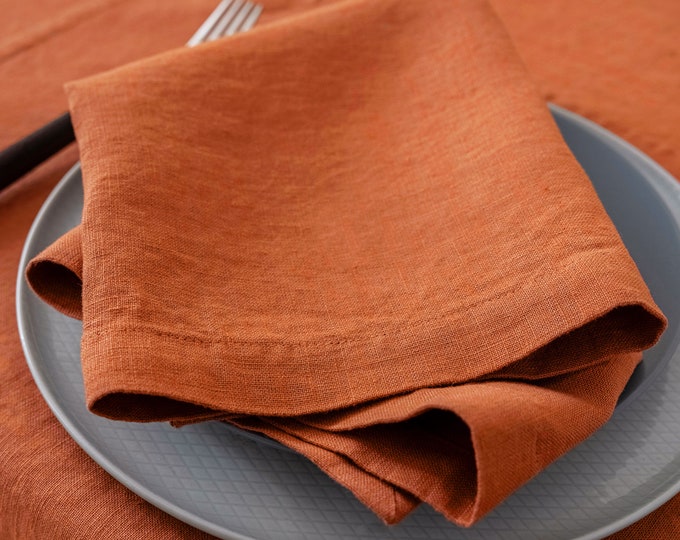 20'' x 20'' Pure French Linen Napkins (Set of 4) - Eco-Friendly & Soft - Perfect for All Occasions