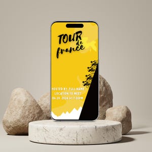 Tour de France-uitnodiging Tour de France 2024 Fietsuitnodigingen voor Le Tour de France Tour de France-feestuitnodiging Le Tour de France-uitnodigingsfeest