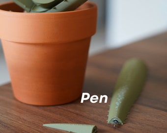 3D Printed Aloe Vera Pen Plant | Each Stem Is A Pen Fake HousePlant For People Who Can't Keep House Plants Alive Decor Writing Pen Holder