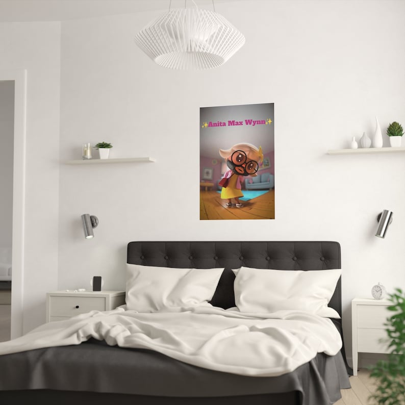 Drakes Alter Ego Anita Max Wynn Satin Poster, Cute Aesthetic Animated(05)