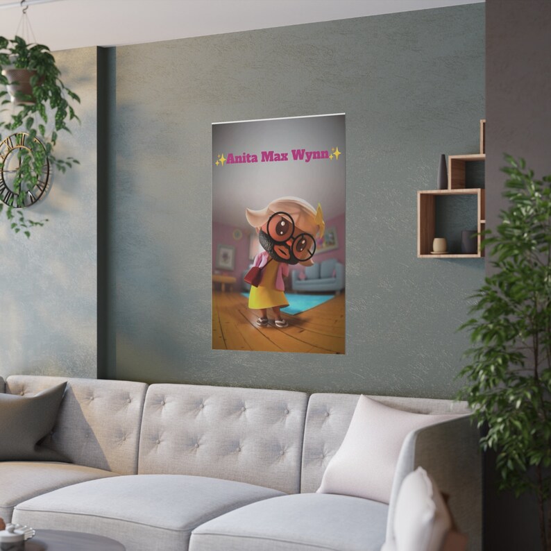 Drakes Alter Ego Anita Max Wynn Satin Poster, Cute Aesthetic Animated(04)