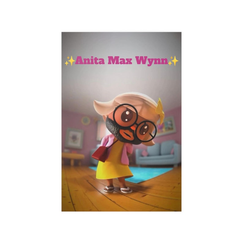 Drakes Alter Ego Anita Max Wynn Satin Poster, Cute Aesthetic Animated(03)