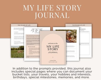Guided Life Story Journal | Memory & Legacy Keepsake (PDF Printable)