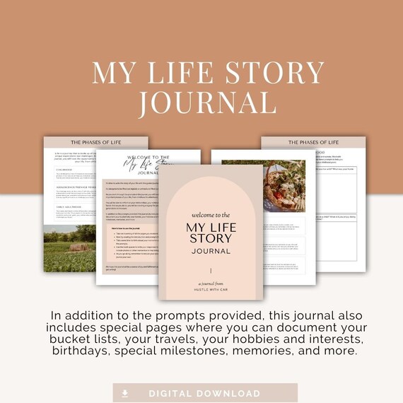 Guided Life Story Journal | Memory & Legacy Keepsake (PDF Printable)