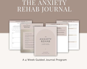 Angst Reha Journal | 4-Wochen-Arbeitsbuch für psychische Gesundheit | Täglicher Angst Tracker & Reflection Prompts PDF