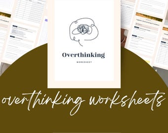 Overthinking Worksheet, Mindfulness, Problem Solving and Thought Reconstruction