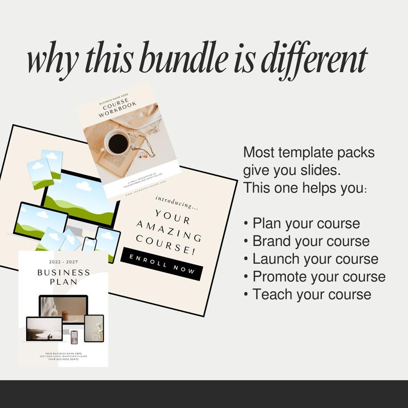 Canva Module Course Examples Course Creator Canva Bundle | Launch Kit + Workbook + Sales Page ...