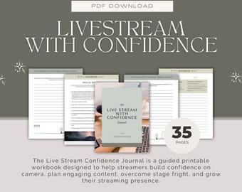 Live Stream Confidence Journal | Digitaldesigner Arbeitsheft (PDF)