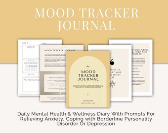 Mood Tracker Journal, Täglicher Ratgeber für Mentale Gesundheit (Digitaler Download)