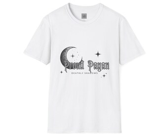 Camiseta Pagan Moon, camiseta unisex de bruja, camiseta bohemia con gráficos para festivales, regalo astrológico, ropa ocultista, ropa espiritual