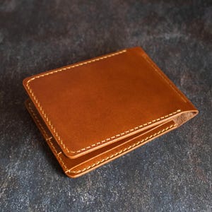 Full Grain Leather Money Clip Wallet - Wallet for Cards & Cash – Gift for Men