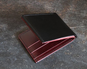 Bifold Leather Wallet, Men&#39;s Full Grain Wallet, Birthday Men&#39;s Gift, Husband Gift