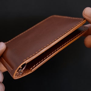 Leren portemonnee met geldclip, portemonnee met geldclip voor heren, leren portemonnee, slanke portemonnee, verjaardagscadeau