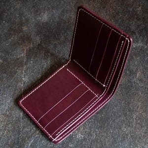 Gevouwen leren portemonnee, volnerf herenportemonnee, verjaardagscadeau, cadeau echtgenoot