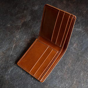 Bifold Leather Wallet, Handmade Bifold Wallet for Men, Italian Full Grain Leather, Birthday Men's Gift, Father's Gift