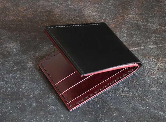 Bifold Leather Wallet, Men's Full Grain Wallet, Birthday Men's Gift, Husband Gift