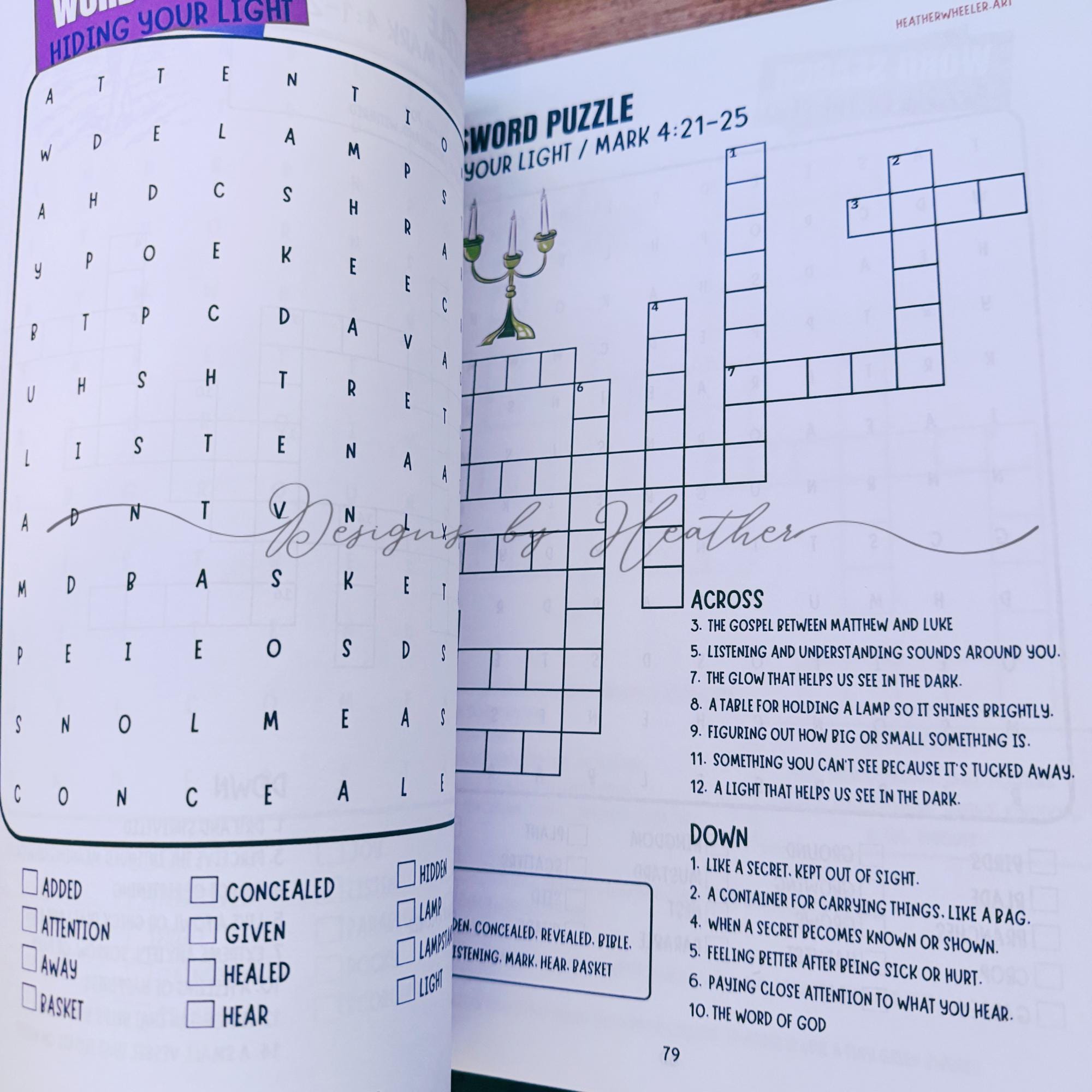 learn cursive & solve puzzles - bible learning for... Kids Challenging Bible Activity Pages Book, Word Unscrambles, Picture ...