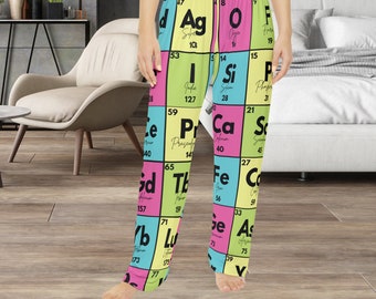 Periodic Table Pajama Pants Teacher Appreciation Week Gift Chemistry Teacher Biology Professor Science Enthusiast Periodic Table of Element
