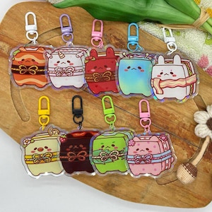 Mystery Gacha Blind Bags | Animal Sandwich Double Sided Acrylic Keychain |  | Random | 2&quot; | 6cm