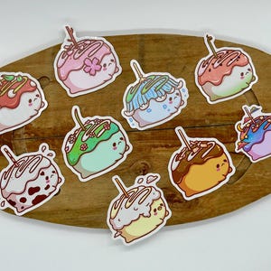 Multi-Flavoured Takoyaki Clear Vinyl Stickers