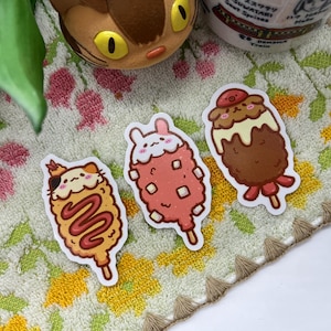 Tier Corndogs Niedliche durchsichtige Vinyl-Aufkleber