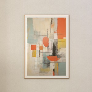 Abstract Oil Painting Print | Mid Century Wall Art | Abstract Modern Decor