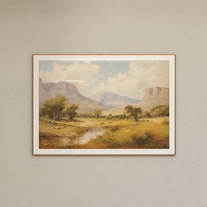Southwestern Landscape Print | Western Scene Painting | Rustic Boho Wall Art