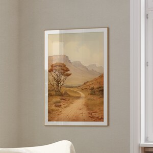 Desert Road Print | Western Landscape Painting | Southwestern Decor Wall Art