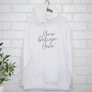 Lane Seven 14001, White Mockup, Hanging Mock, Hoodie Mockup, LS14001, Hooded Pullover Sweatshirt, Real Product,Oversized,Easter Spring Mocks