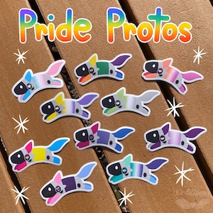 Pride Protogen-vinylsticker van 4 inch