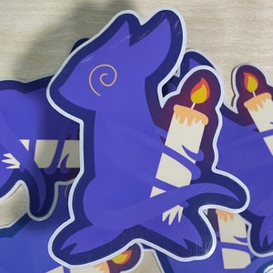 Fire Creature 3-Zoll-Matter Vinyl-Aufkleber