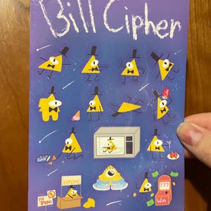 Vinylstickervel van 4 x 5,75 inch Bill Cipher Gravity Falls