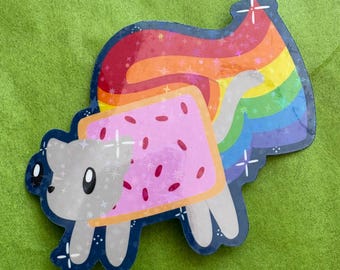 Nyan Cat 3” Holographic  Vinyl Sticker