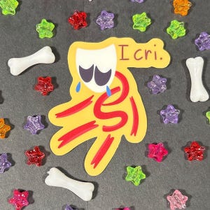 Gangle vinylsticker 'I cri' TADC The Amazing Digital Circus 3'