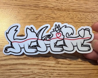 Furry Human Centipede 4” Vinyl Sticker