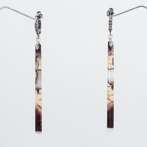 Large landscape jasper dangle earrings