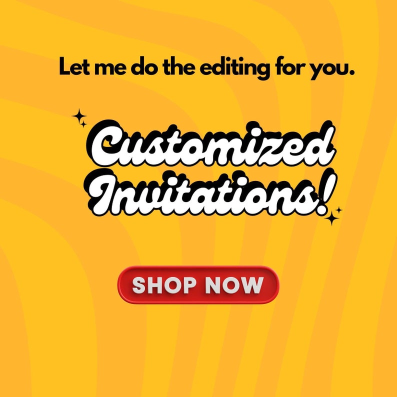 Custom Invitation, Design Digital, Any Invitation You Want, Birthday