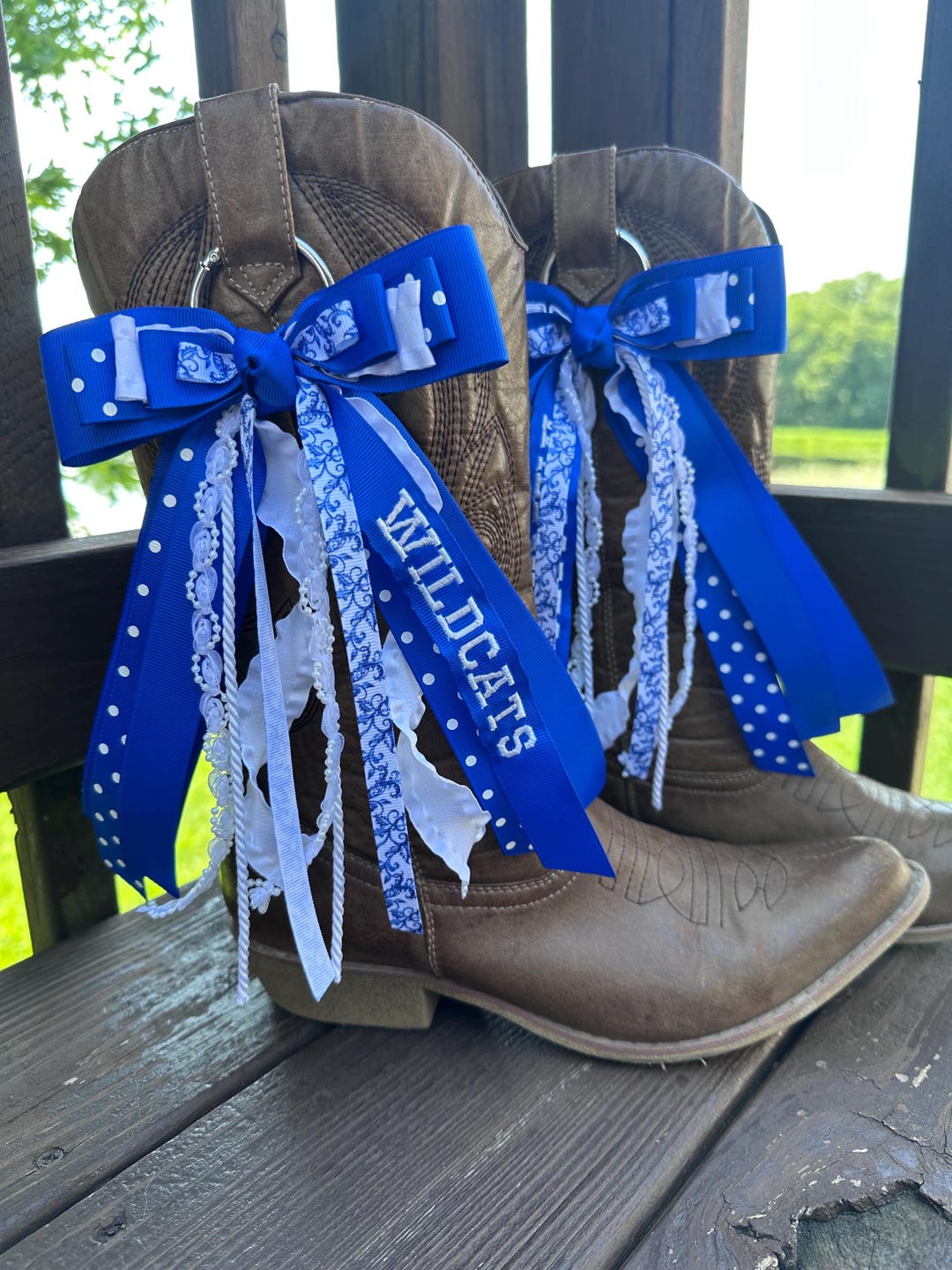 Gameday Boot Bows, Embroidered Ribbons, Custom Boot Ribbons, Spirit ...